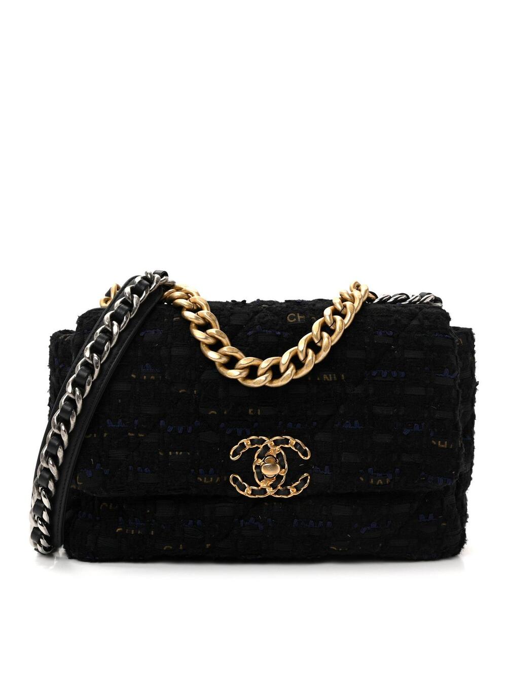 Tweed Quilted Medium Chanel 19 Flap #282187C48B